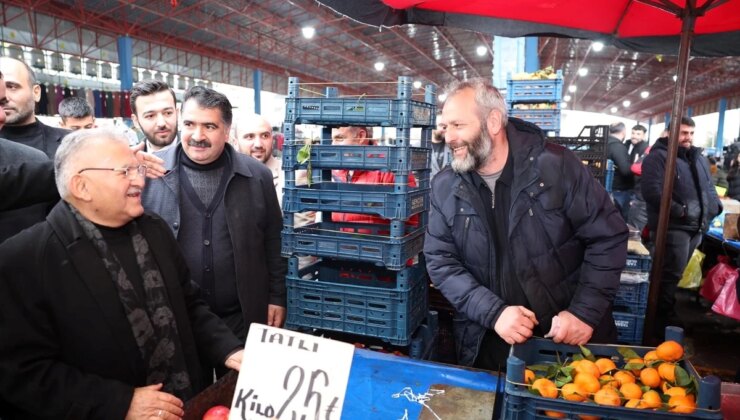 Kayseri Büyükşehir Belediye Lideri İldem Pazarı’nı Ziyaret Etti