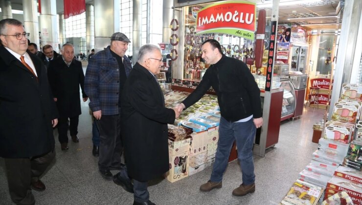 Kayseri Büyükşehir Belediye Lideri Otogar Esnafını Ziyaret Etti