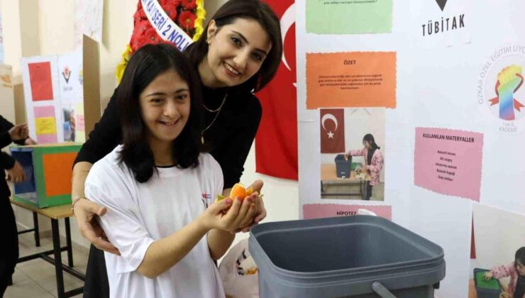 Kayseri’de özel eğitim okulunda besin atıkları gübreye dönüştürülüyor