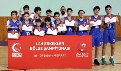 Kayseri Aksoy Spor U14 Türkiye Basketbol Şampiyonası’nda son 32 grup ortasına girdi